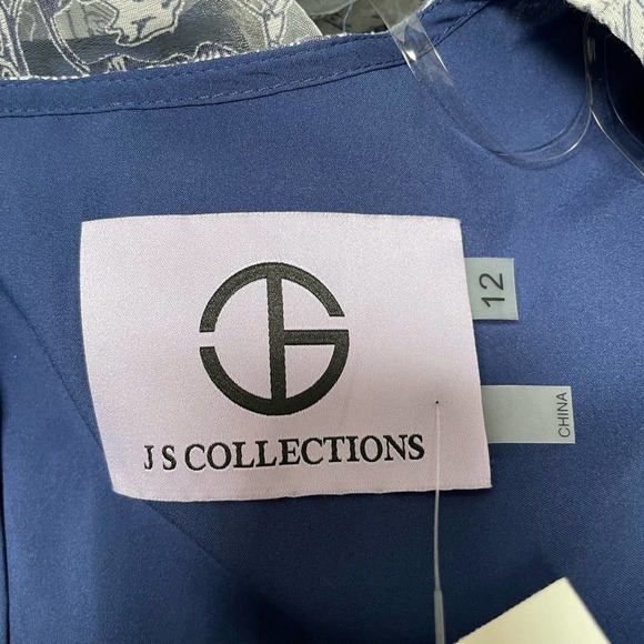 NWT JS Collections Maddison V-Neck Column Gown Size 12 - Picture 9 of 16